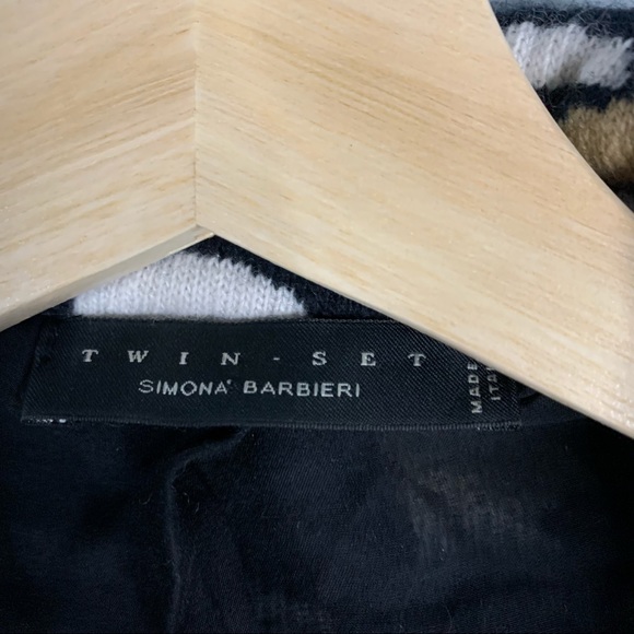 Twin Set Simona Barbieri Blazer Jacket Daisy Floral Cashmere Silk Wool Medium M - Picture 4 of 11